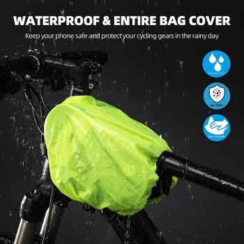 ROCKBROS | Fahrrad Rahmentasche mit 360° drehbarer Handytasche – Für Smartphones bis 6,5 Zoll, Praktisches Fahrradzubehör mit Handyhalter